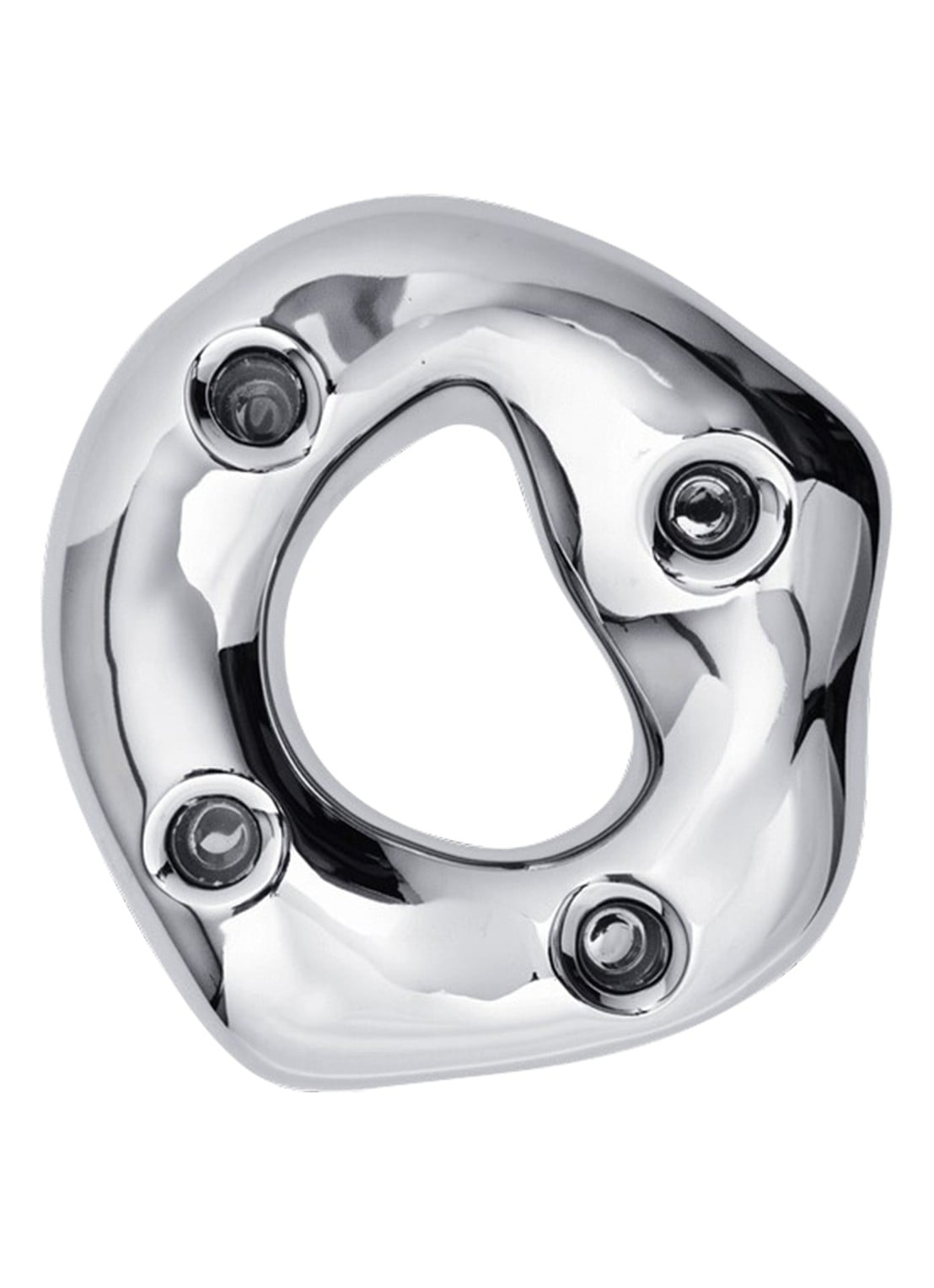 ferm LIVING Bellure Ring kandelaar 4,7 cm - voorkant 2 zilver