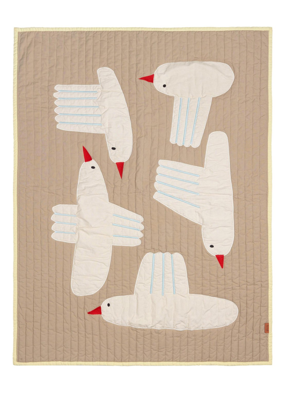 ferm LIVING Bird wanddeken  - voorkant 3 zand