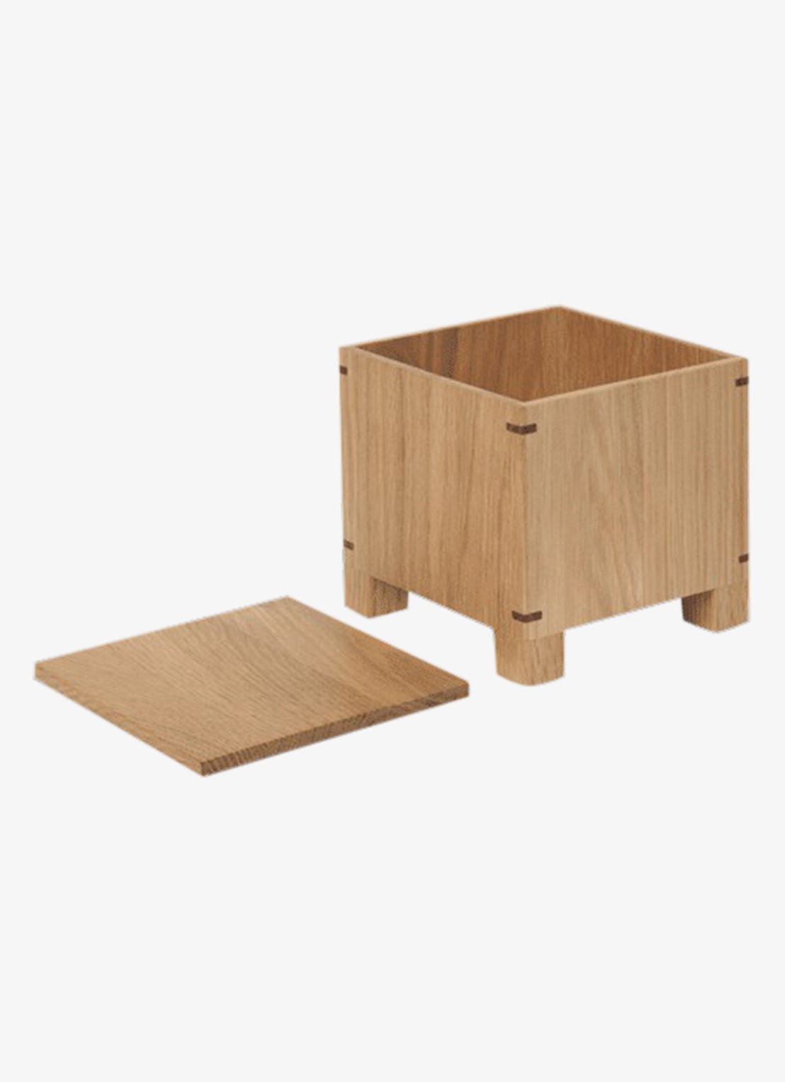 ferm LIVING Bon garlic opbergbox 12 x 12 cm - voorkant 2 naturel