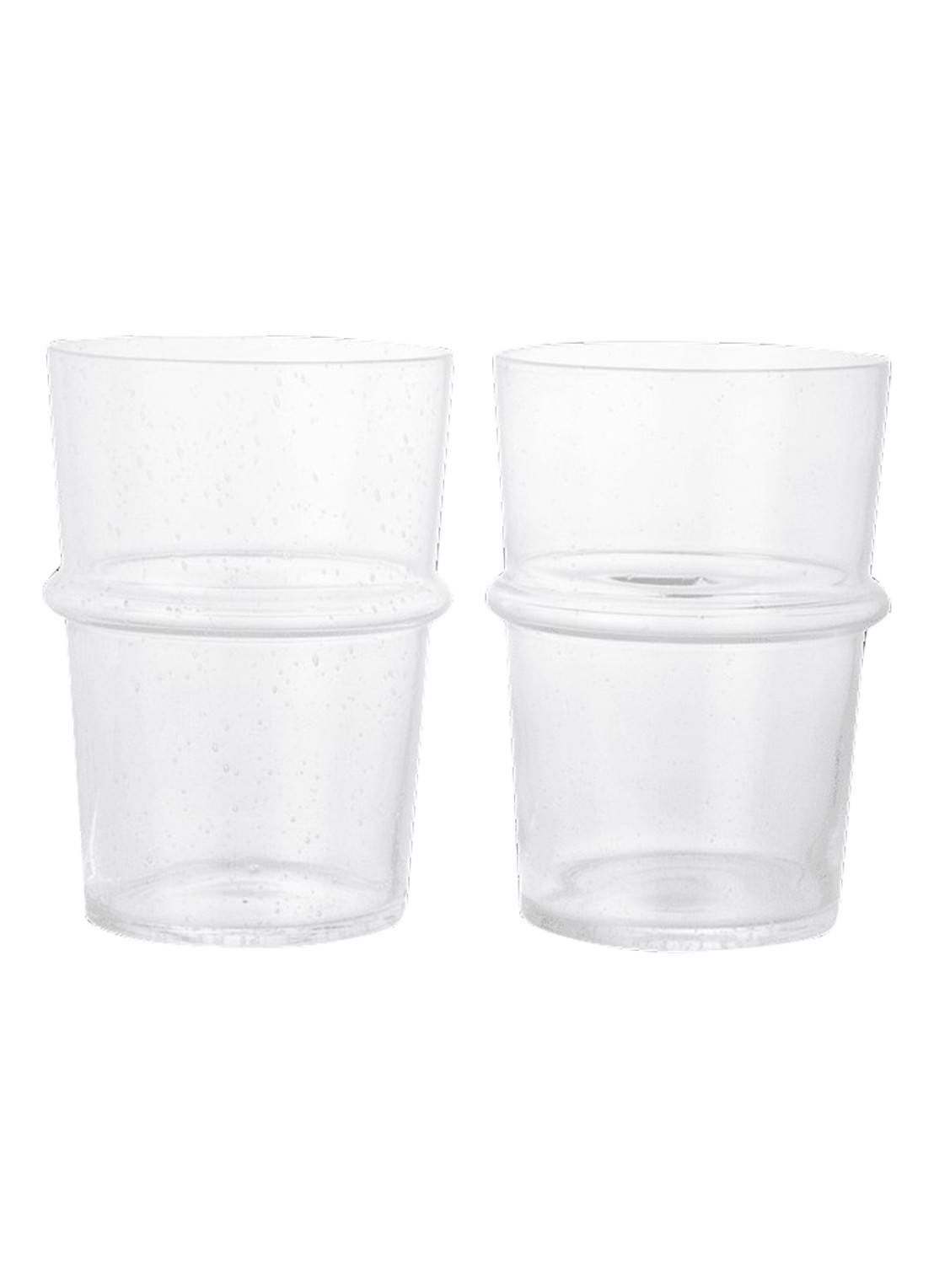 ferm LIVING Boya longdrinkglas set van 2 - voorkant transparant