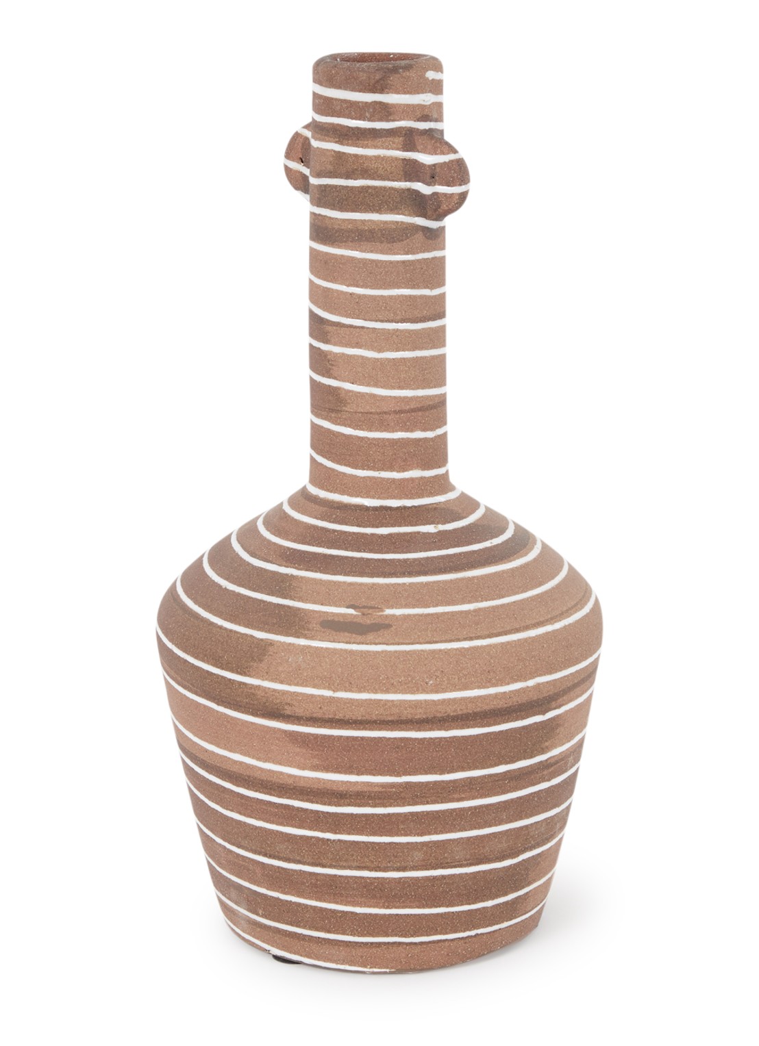 ferm LIVING Brura vaas 32 cm - voorkant bruin