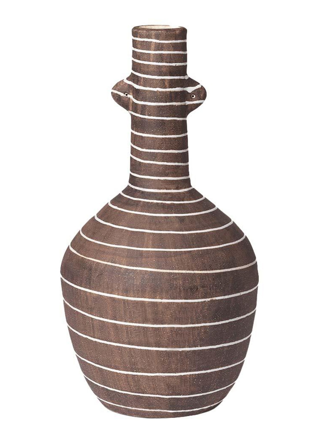 ferm LIVING Brura vaas 32 cm - voorkant 2 bruin