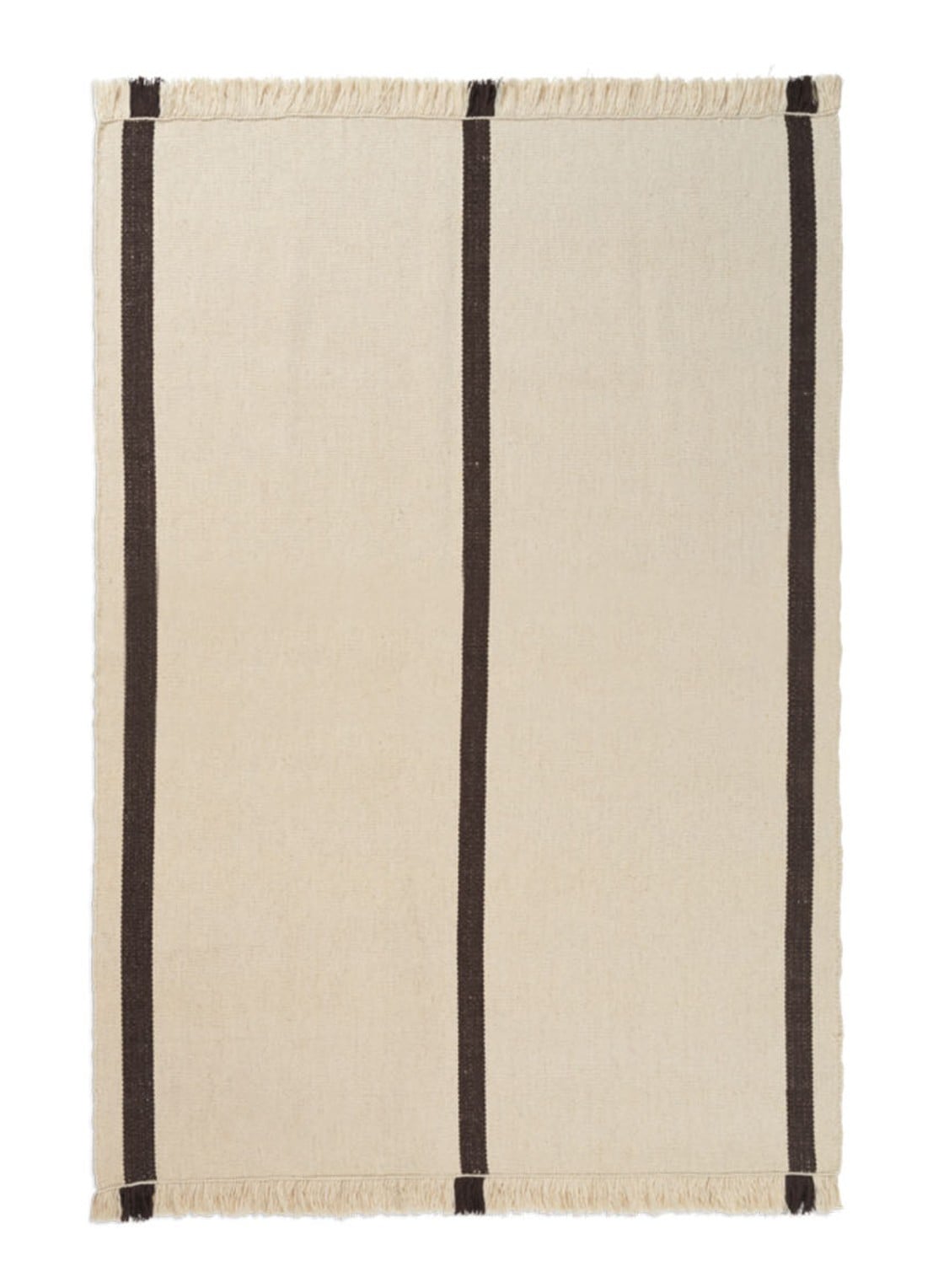 ferm LIVING Calm kelim vloerkleed 140 x 200 cm - voorkant gebroken wit