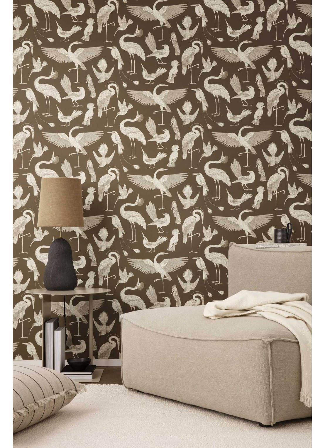 ferm LIVING Calm sierkussen in linnenblend 78 x 78 cm - achterkant beige