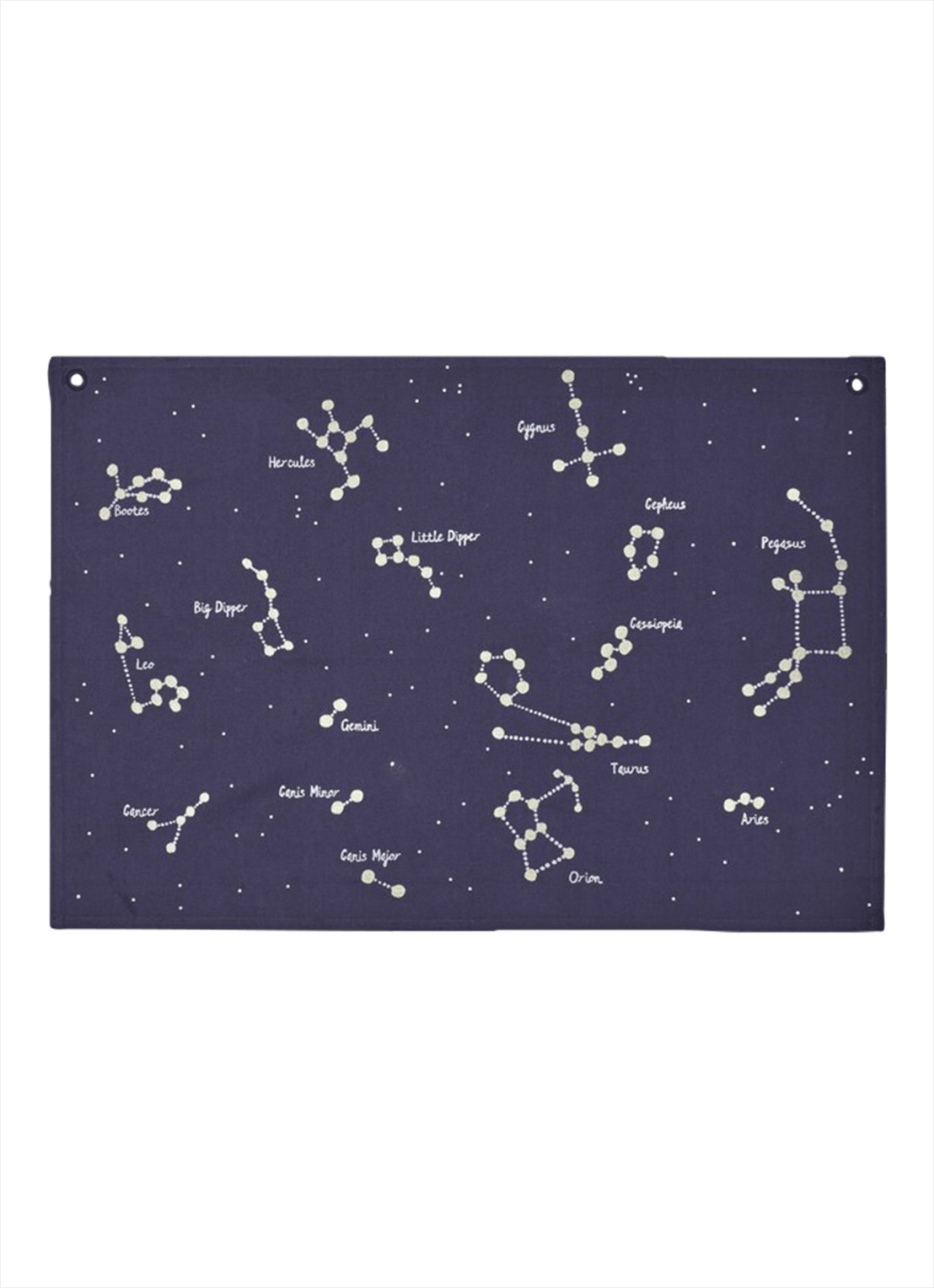 ferm LIVING Constellation Map wandkleed 100 x 70 cm - voorkant donkerblauw