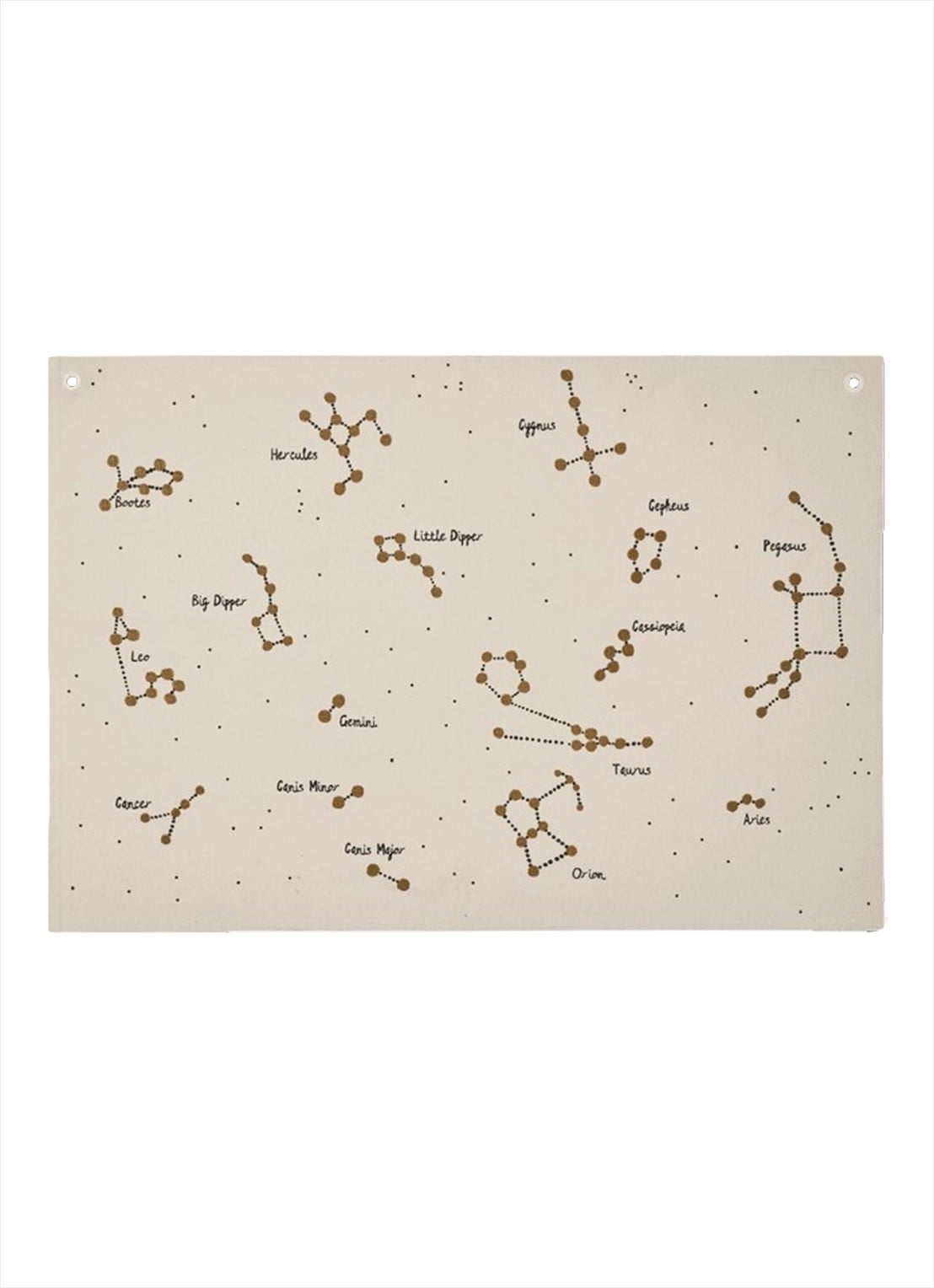 ferm LIVING Constellation Map wandkleed 100 x 70 cm - voorkant lichtbruin