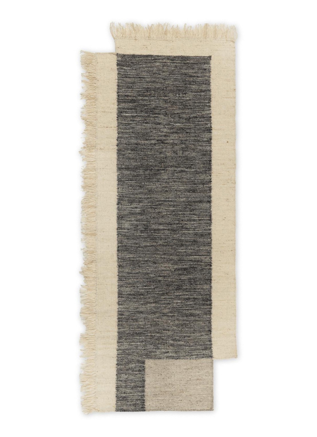 ferm LIVING Counter vloerkleed 80 x 200 cm  - voorkant grijs