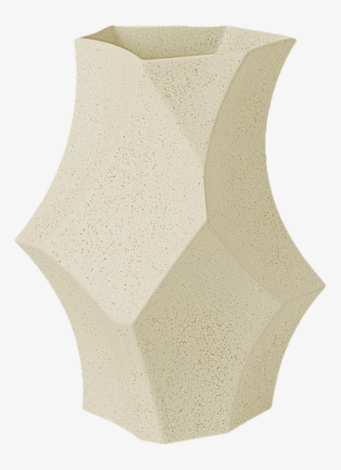 ferm LIVING Cueva vaas 26 cm - voorkant gebroken wit