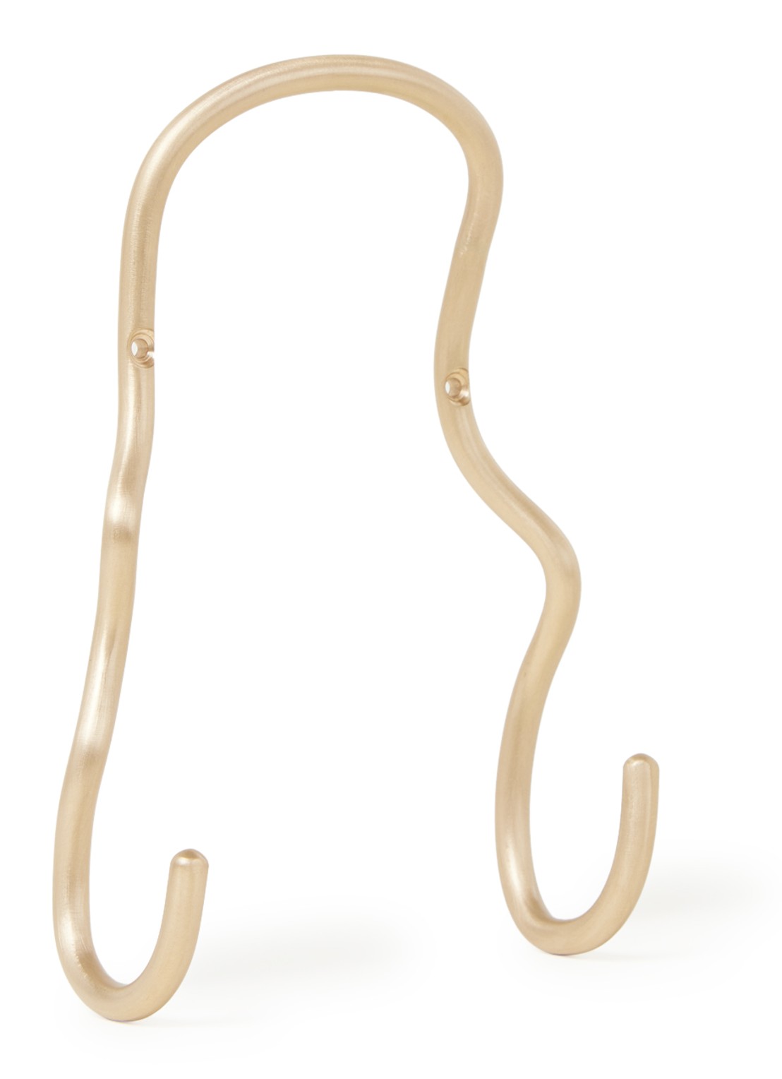 ferm LIVING Curvature Double haak - voorkant 2 goud
