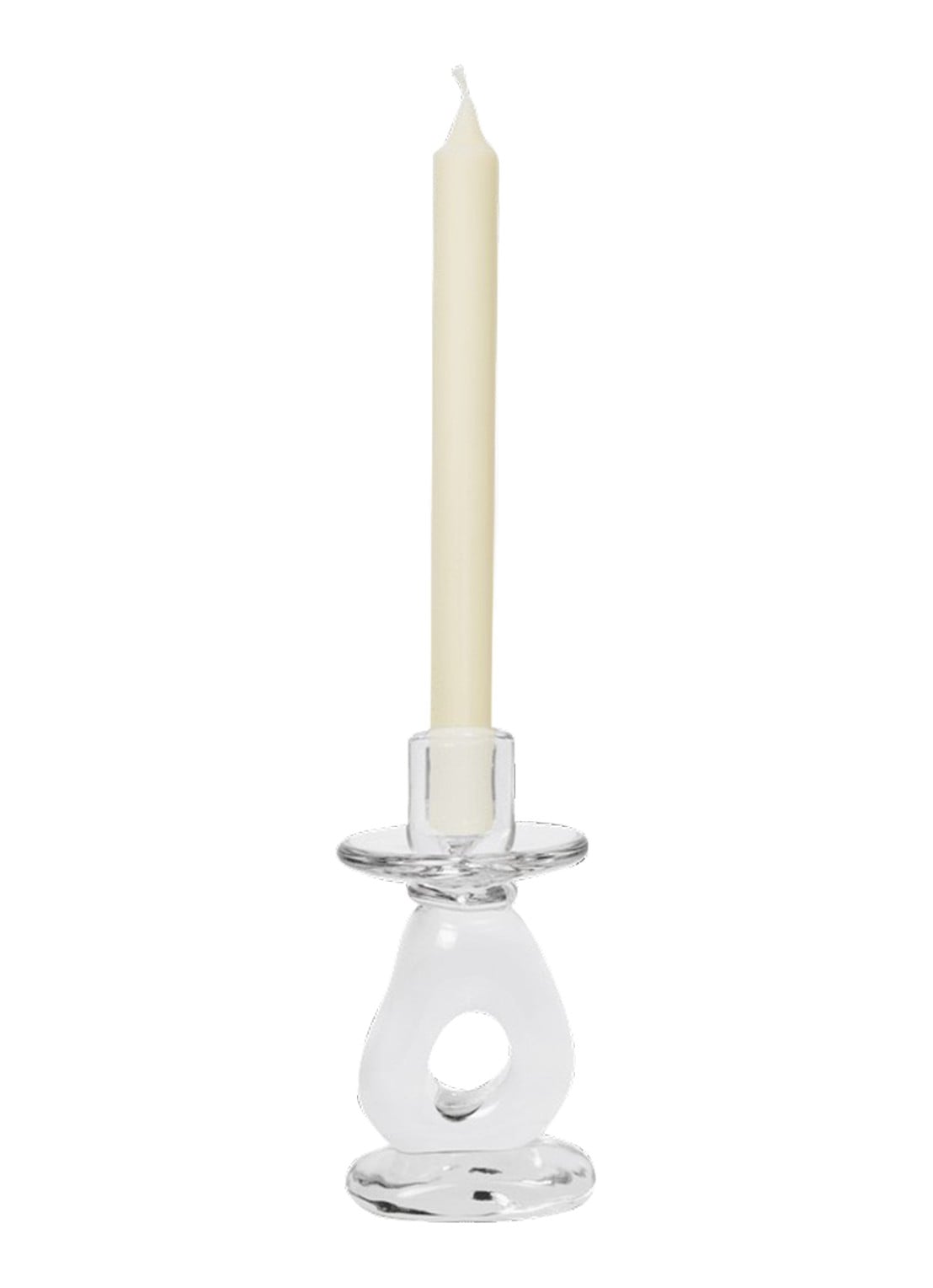 ferm LIVING Damo kandelaar 9 cm - voorkant 3 transparant