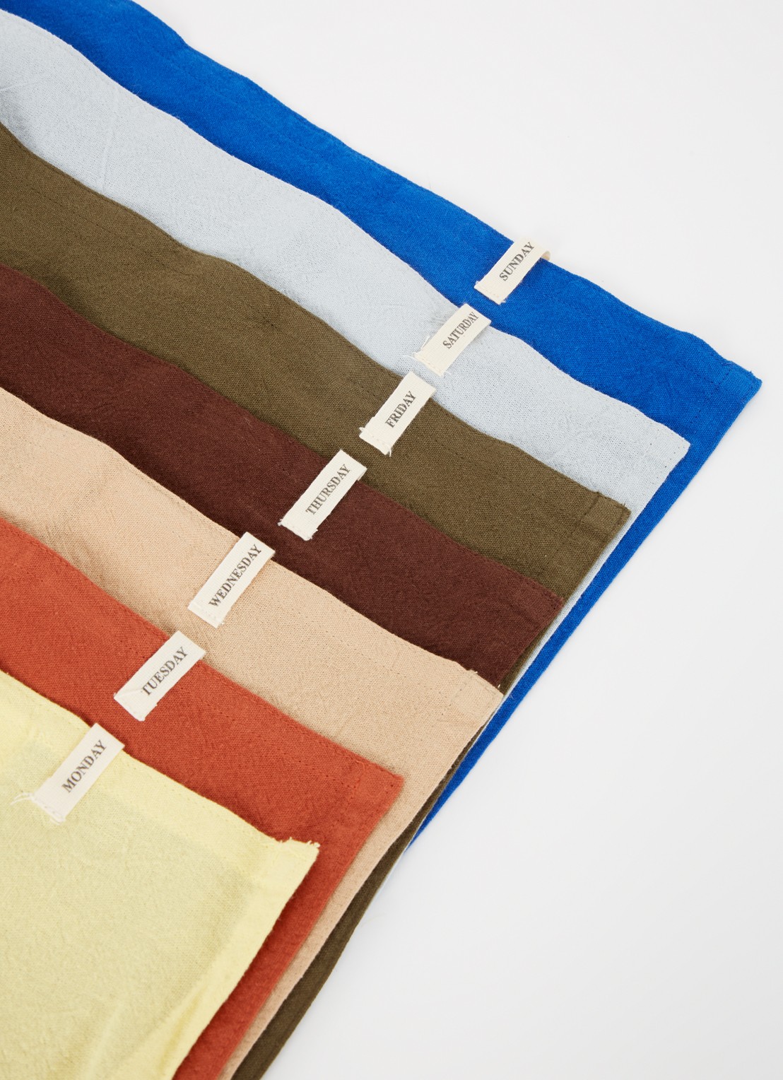 ferm LIVING Day theedoek 70 x 50 cm set van 7 - voorkant 2 multicolor