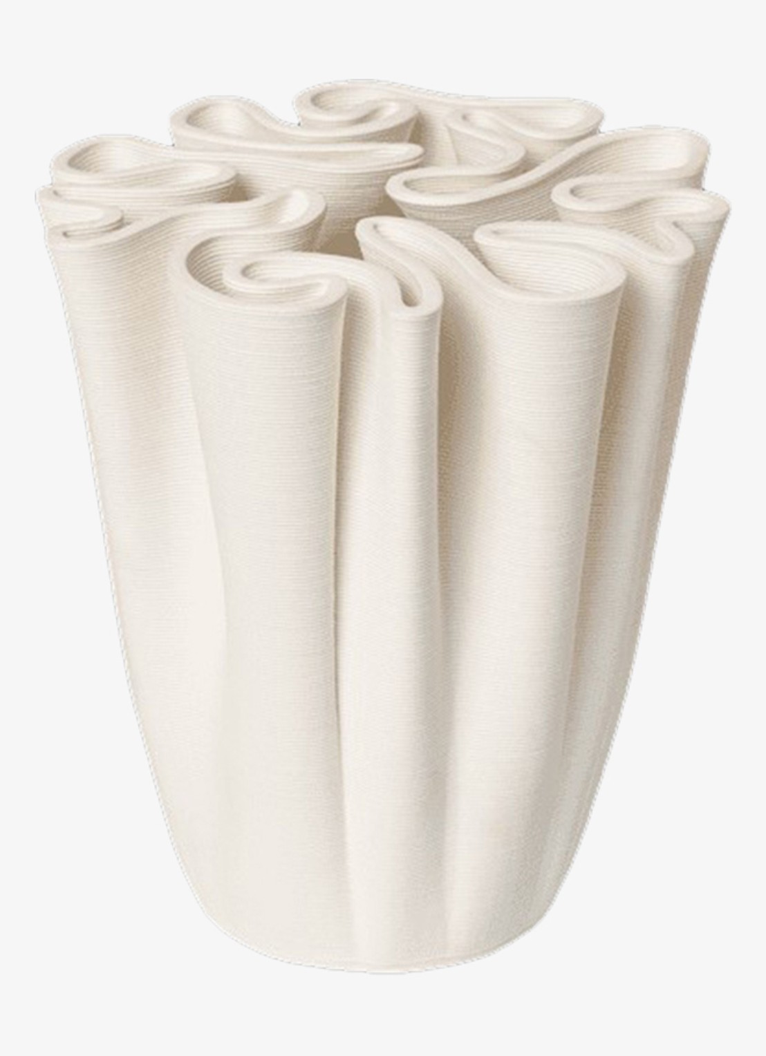 ferm LIVING Dedali vaas 18 cm - voorkant gebroken wit