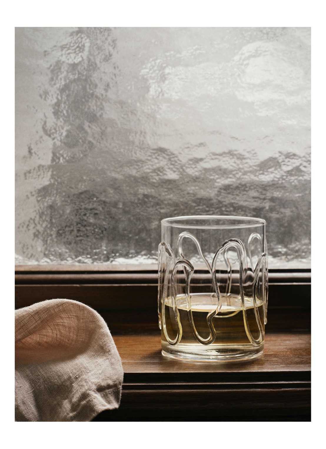 ferm LIVING Doodle Tall waterglas set van 2 - detail transparant