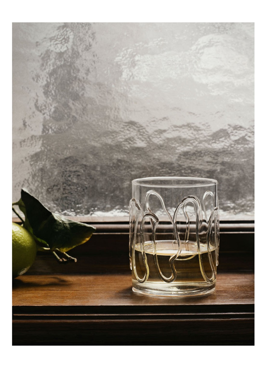 ferm LIVING Doodle Tall waterglas set van 2 - voorkant 4 transparant