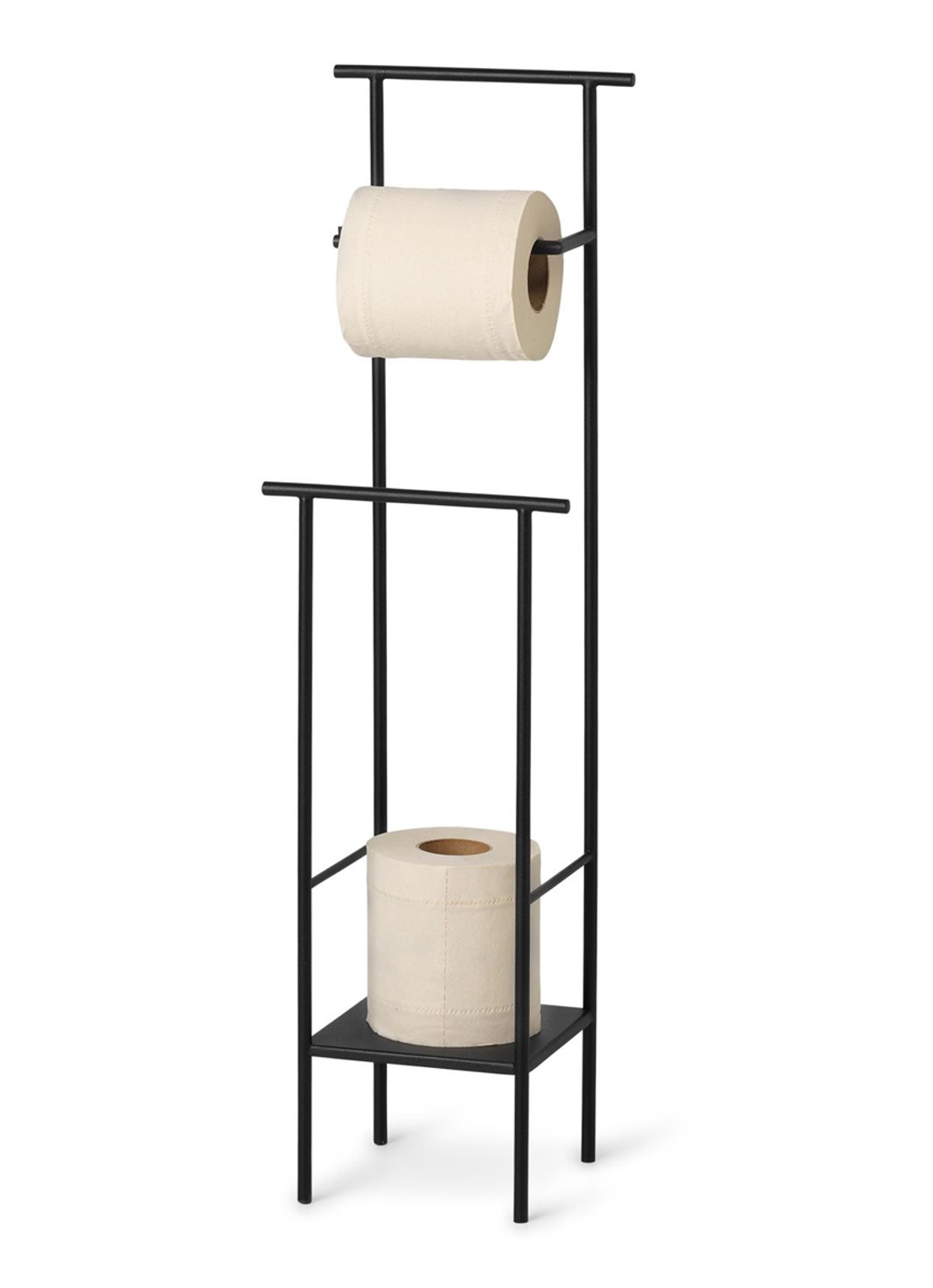 ferm LIVING Dora toiletbutler 61 cm - voorkant zwart