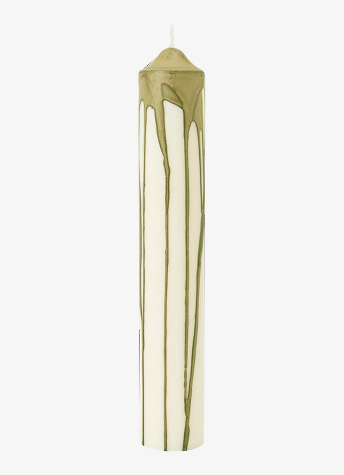 ferm LIVING Dryp Dinnerkaars 30 cm - voorkant olijfgroen