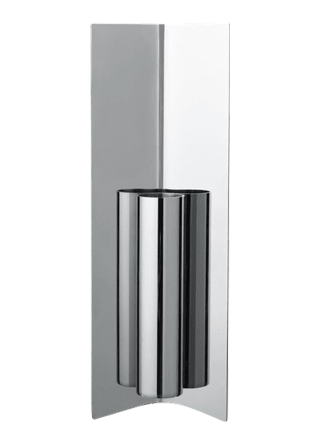 ferm LIVING Eddy vaas 29 cm - voorkant zilver