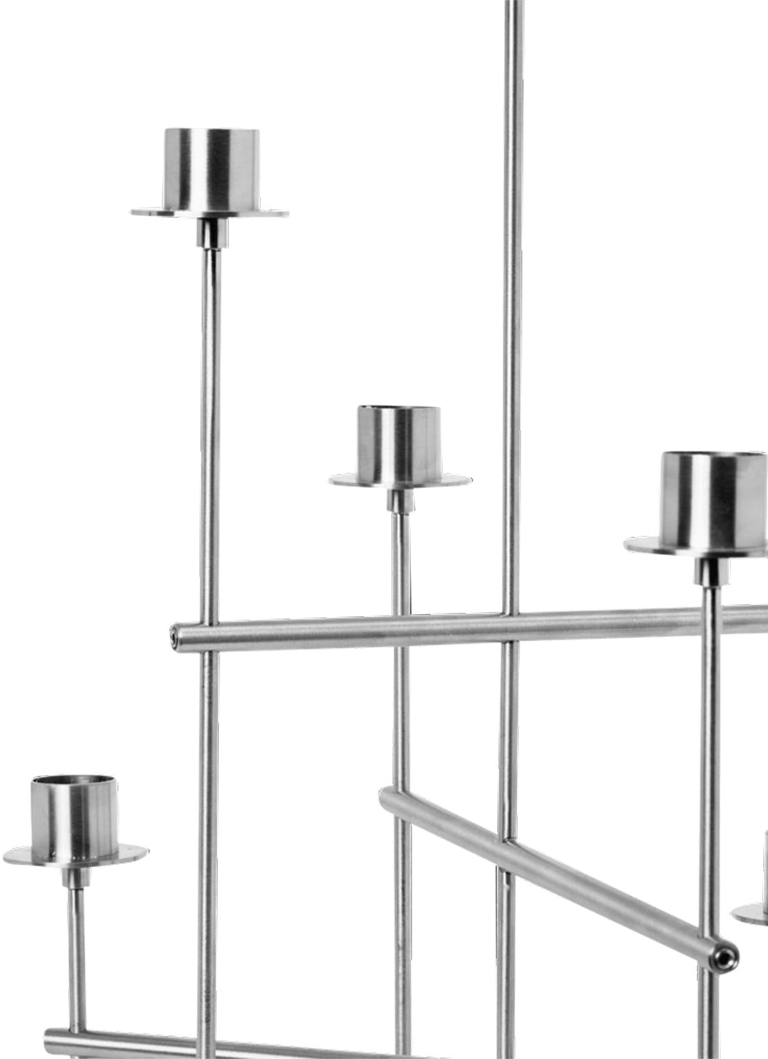 ferm LIVING Elysia kandelaar 41,7 cm - achterkant zilver