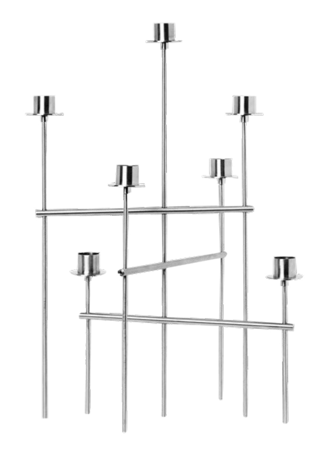 ferm LIVING Elysia kandelaar 41,7 cm - voorkant 2 zilver