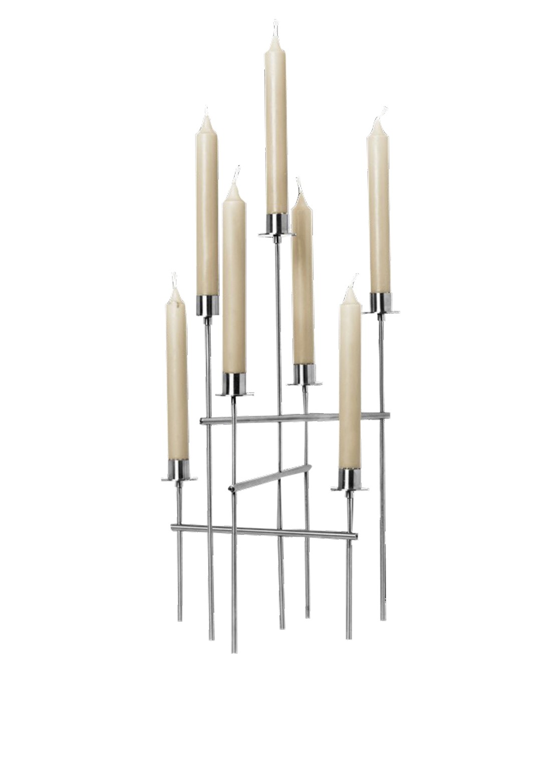 ferm LIVING Elysia kandelaar 41,7 cm - voorkant 3 zilver