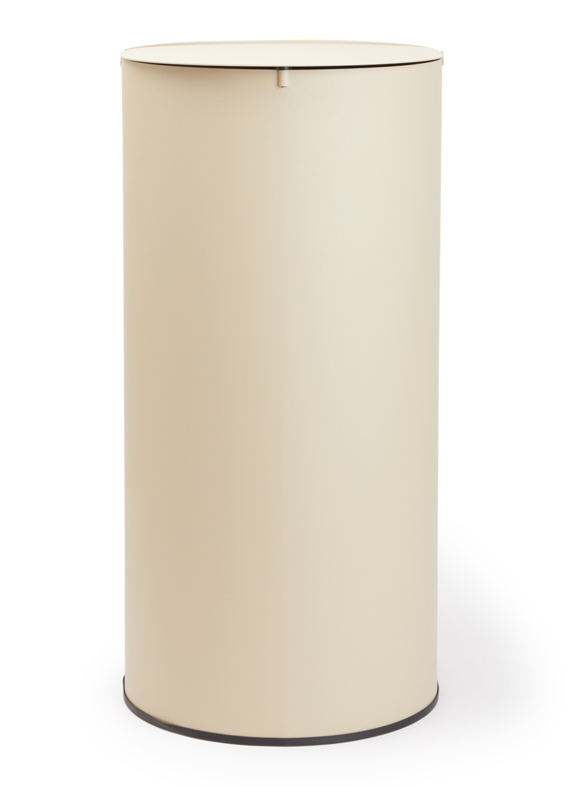 ferm LIVING Enkel prullenbak met deksel 40 liter - voorkant beige