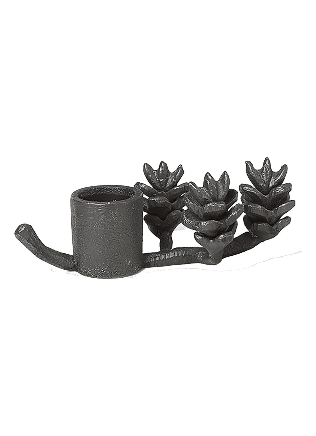 ferm LIVING Forest kandelaar 4 cm - voorkant zwart