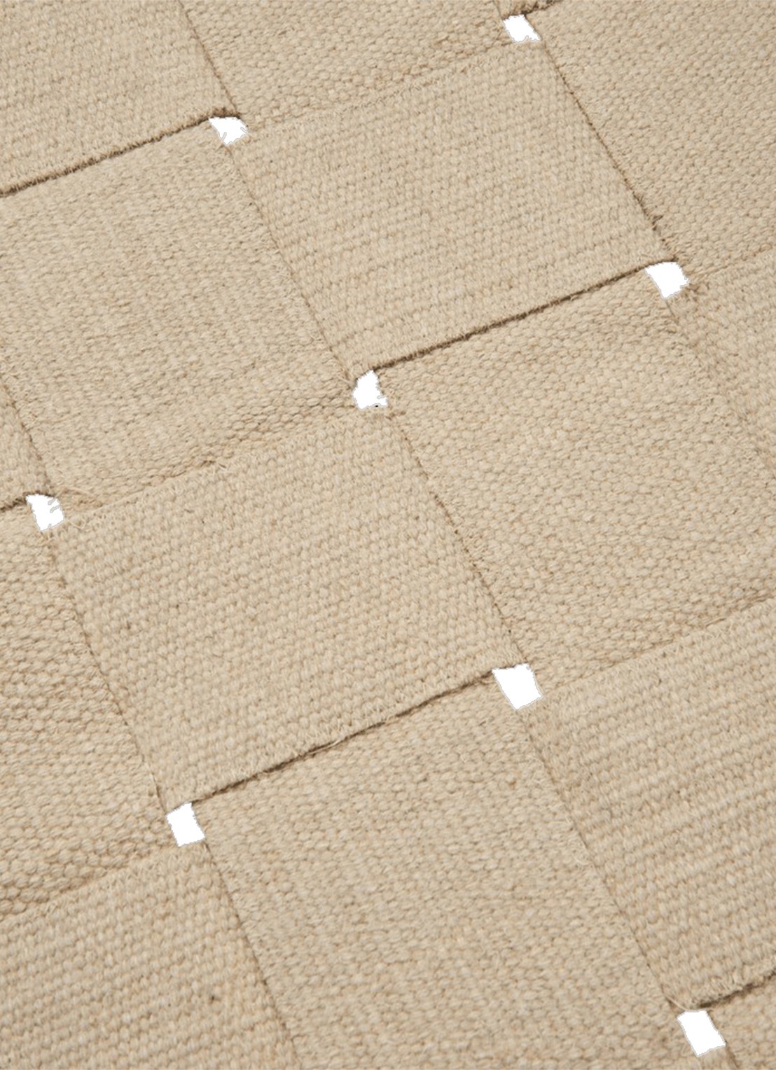 ferm LIVING Foundation vloerkleed in wolblend 135 x 200 cm - detail 3 gebroken wit