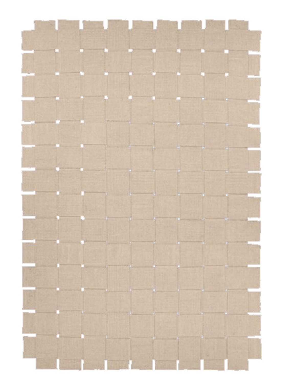 ferm LIVING Foundation vloerkleed in wolblend 135 x 200 cm - voorkant gebroken wit