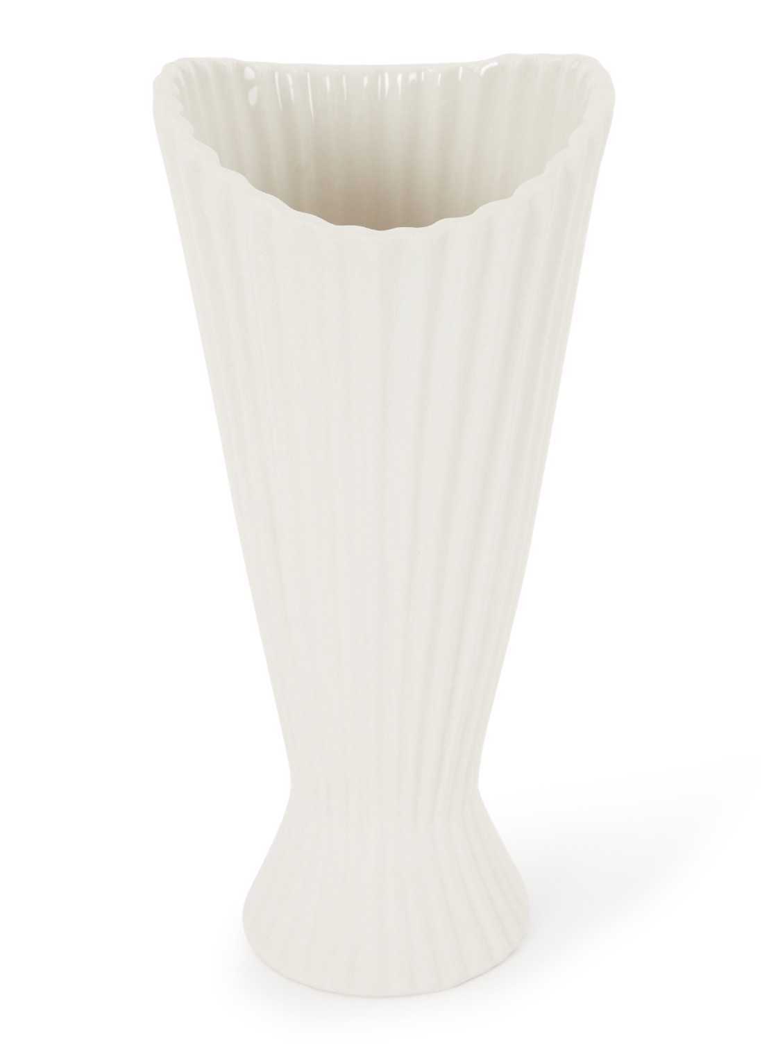 ferm LIVING Fountain vaas 23 cm - voorkant gebroken wit