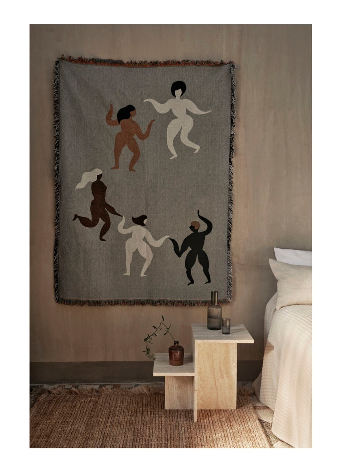 ferm LIVING Free Tapestry wandkleed 170 x 120 cm - detail multicolor