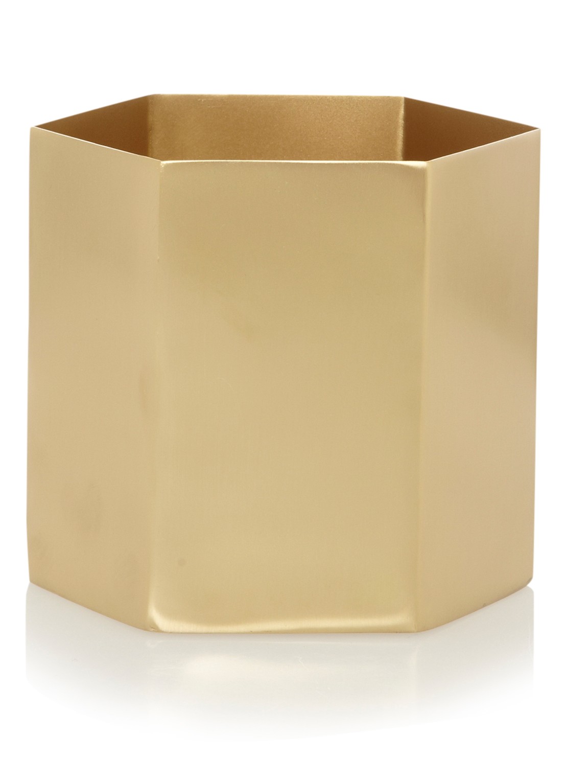 ferm LIVING Goudkleurige pot - large - voorkant koper