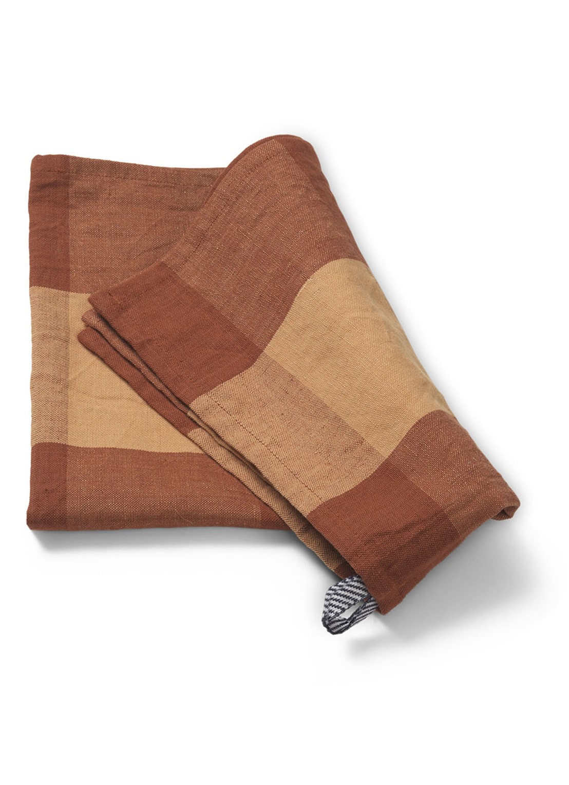 ferm LIVING Hale theedoek 70 x 50 cm - detail bruin