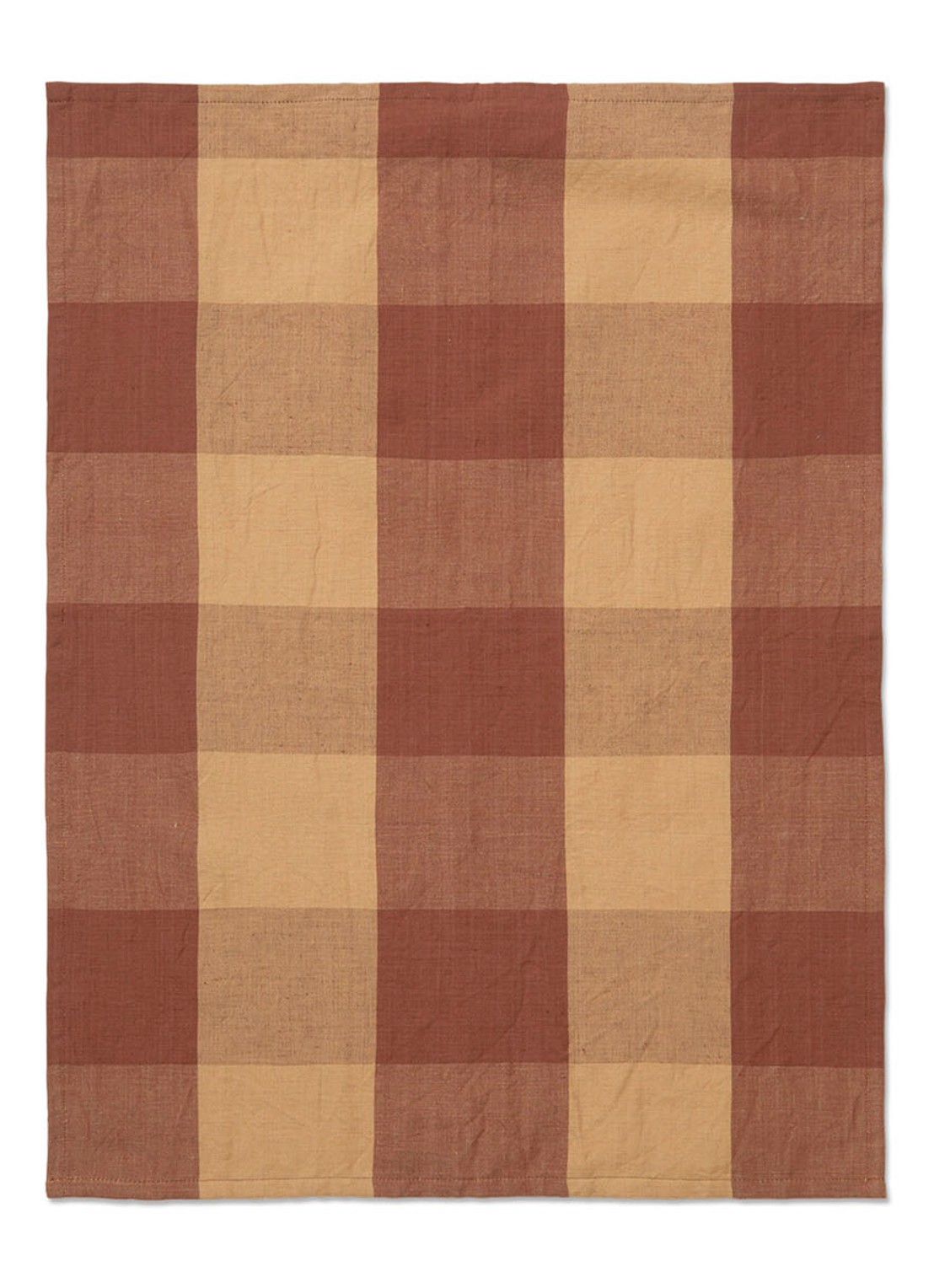 ferm LIVING Hale theedoek 70 x 50 cm - voorkant 2 bruin