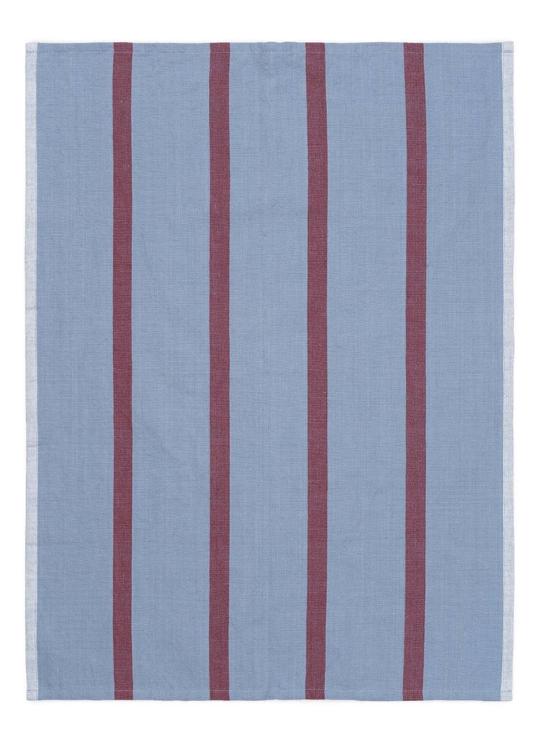 ferm LIVING Hale theedoek in linnenblend 70 x 50 cm - voorkant blauw