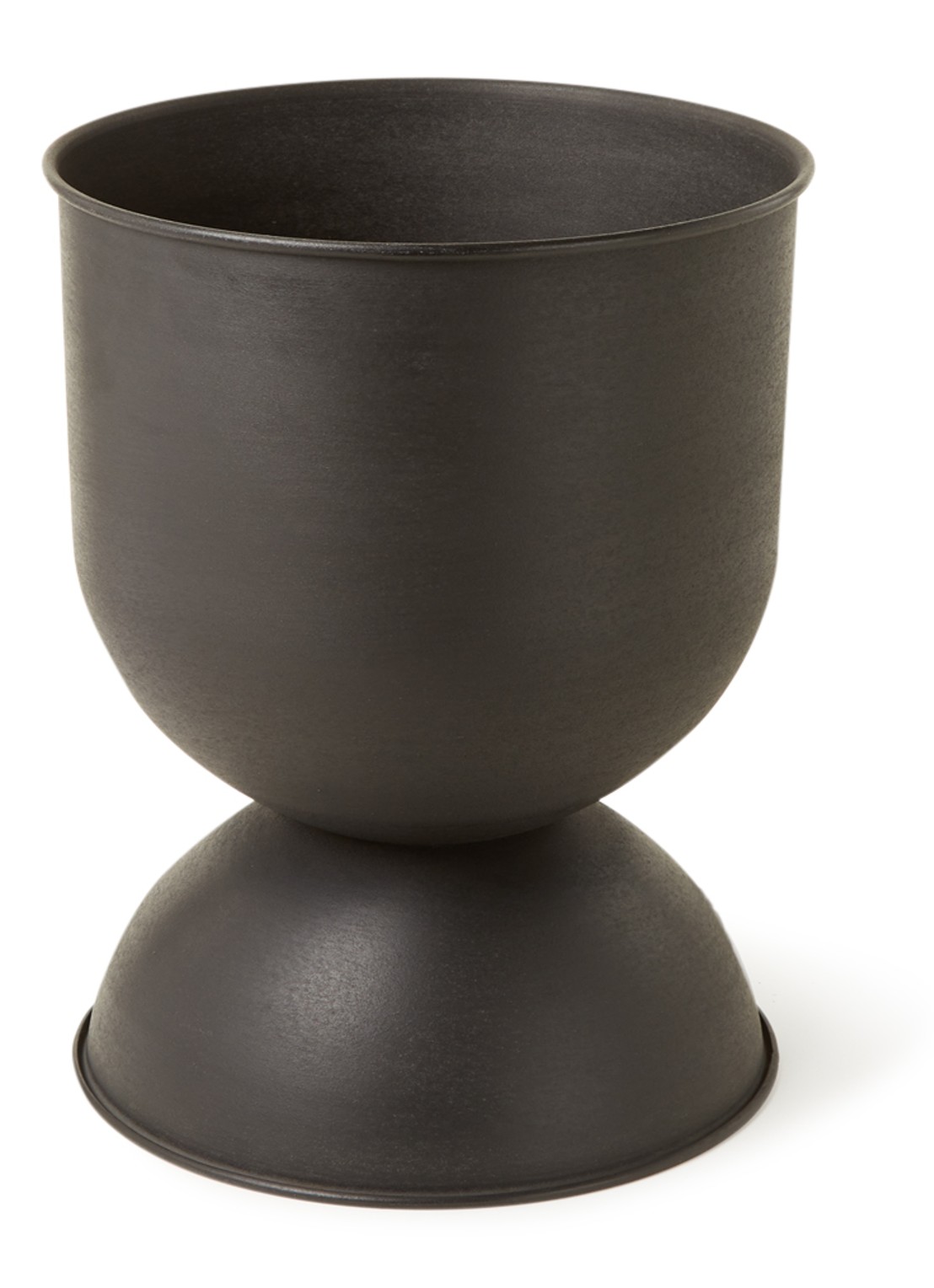 ferm LIVING Hourglass S bloempot voor binnen en buiten Ø30 cm - voorkant 2 zwart