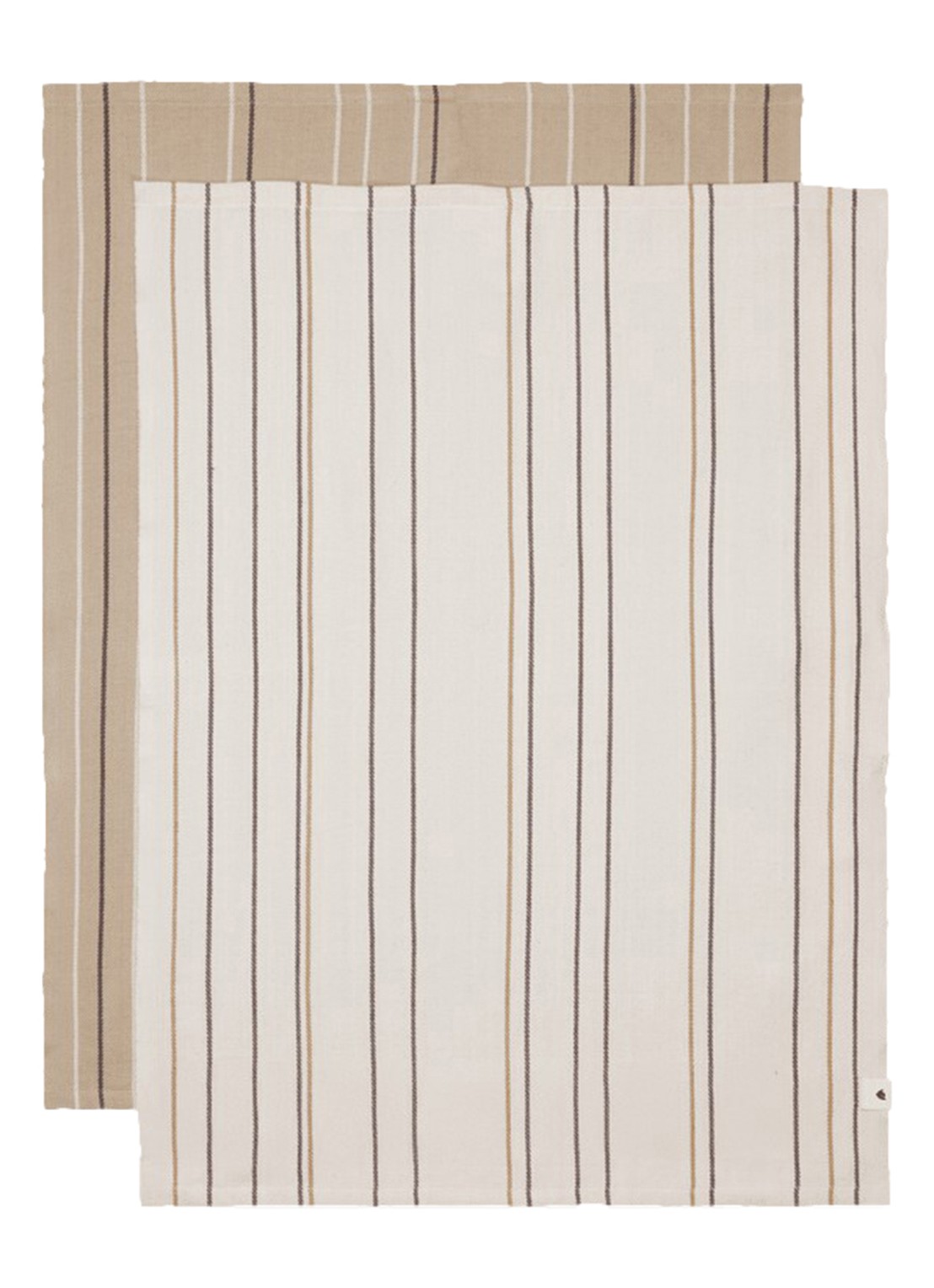 ferm LIVING Ito theedoek set van 2 - voorkant beige