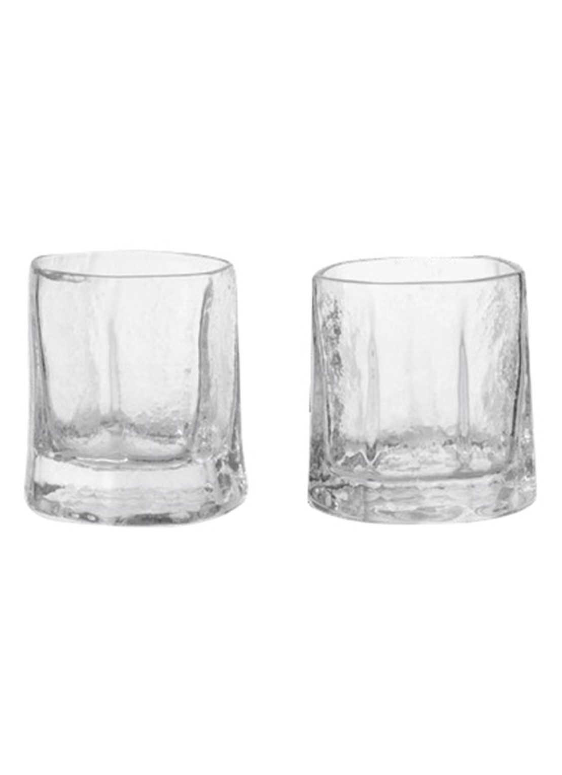 ferm LIVING Kiru drinkglas set van 2 - voorkant 2 transparant