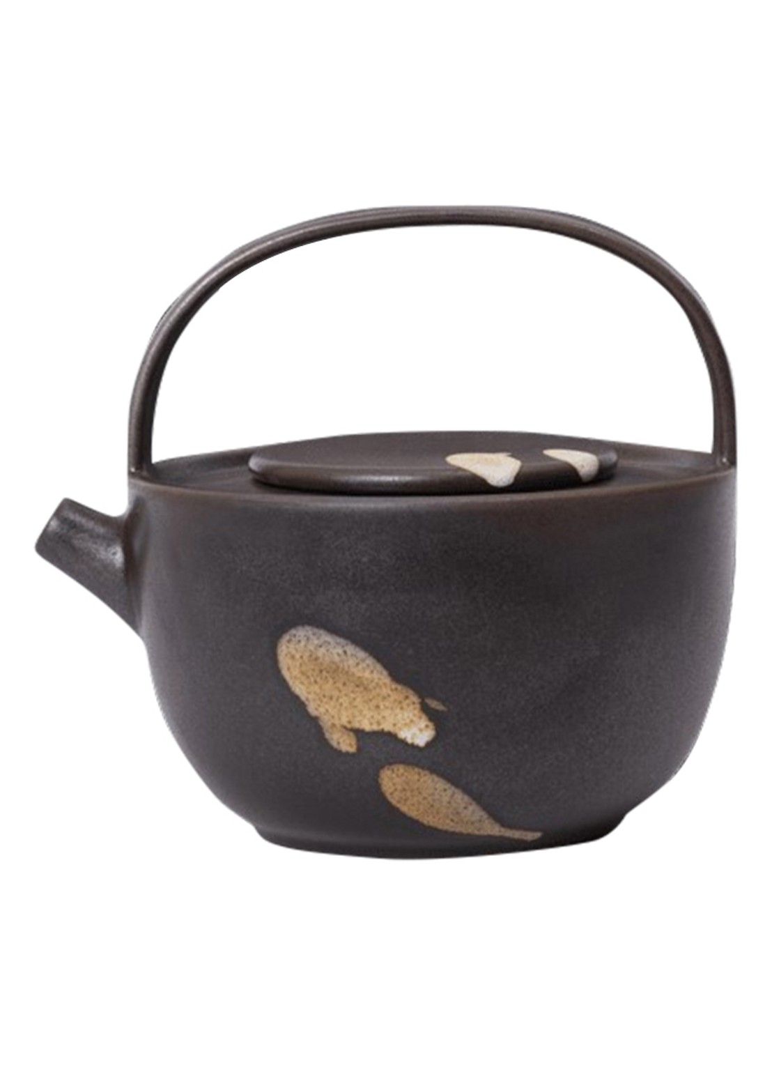 ferm LIVING Koyo theepot 85 cl - voorkant donkerbruin