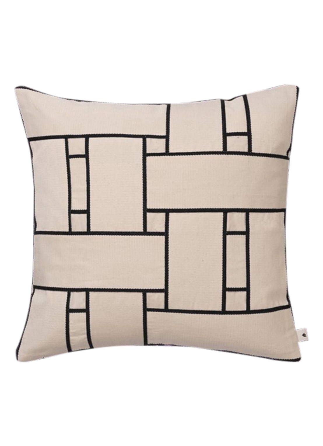 ferm LIVING Lattice sierkussen 50 x 50 cm - voorkant creme