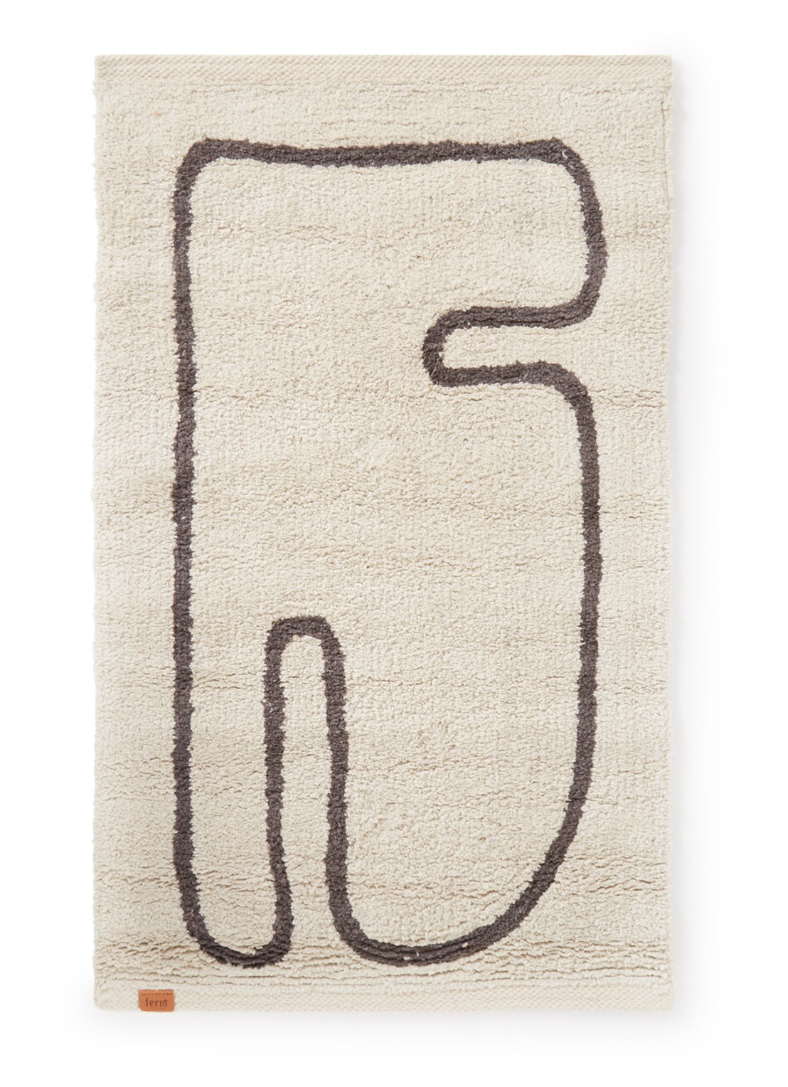 ferm LIVING Lay badmat 70 x 25 cm  - voorkant gebroken wit