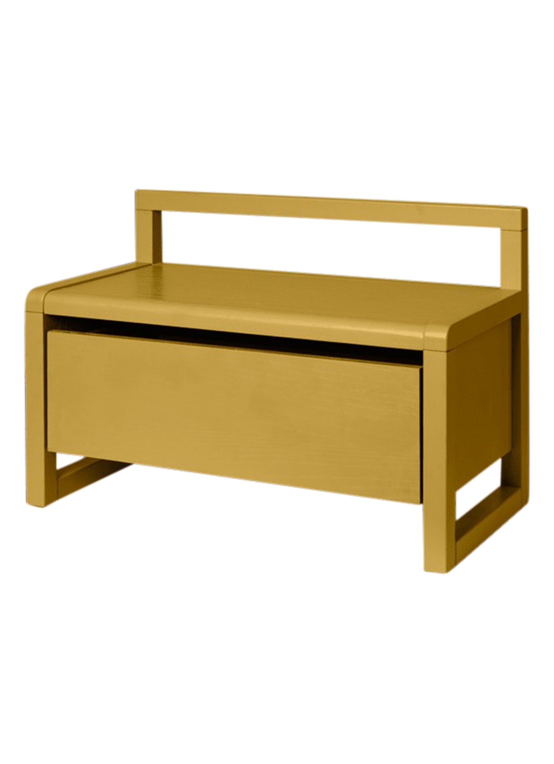 ferm LIVING Little Architect opbergbank - achterkant geel