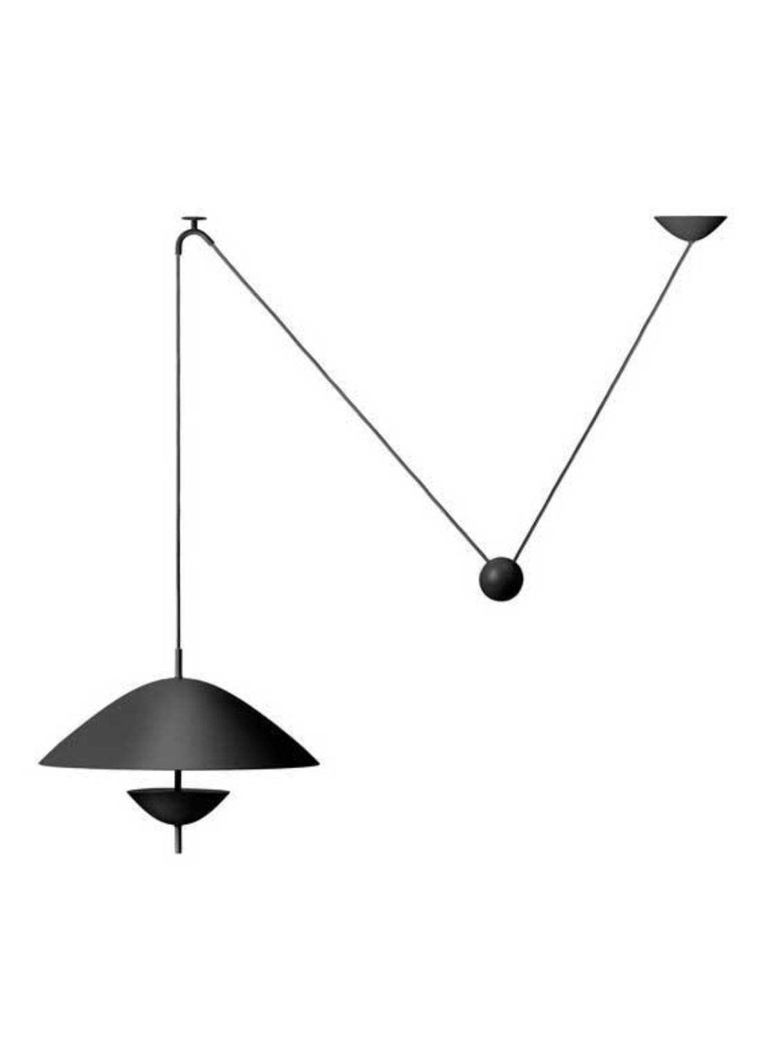 ferm LIVING Lod hanglamp Ø50 cm - voorkant zwart