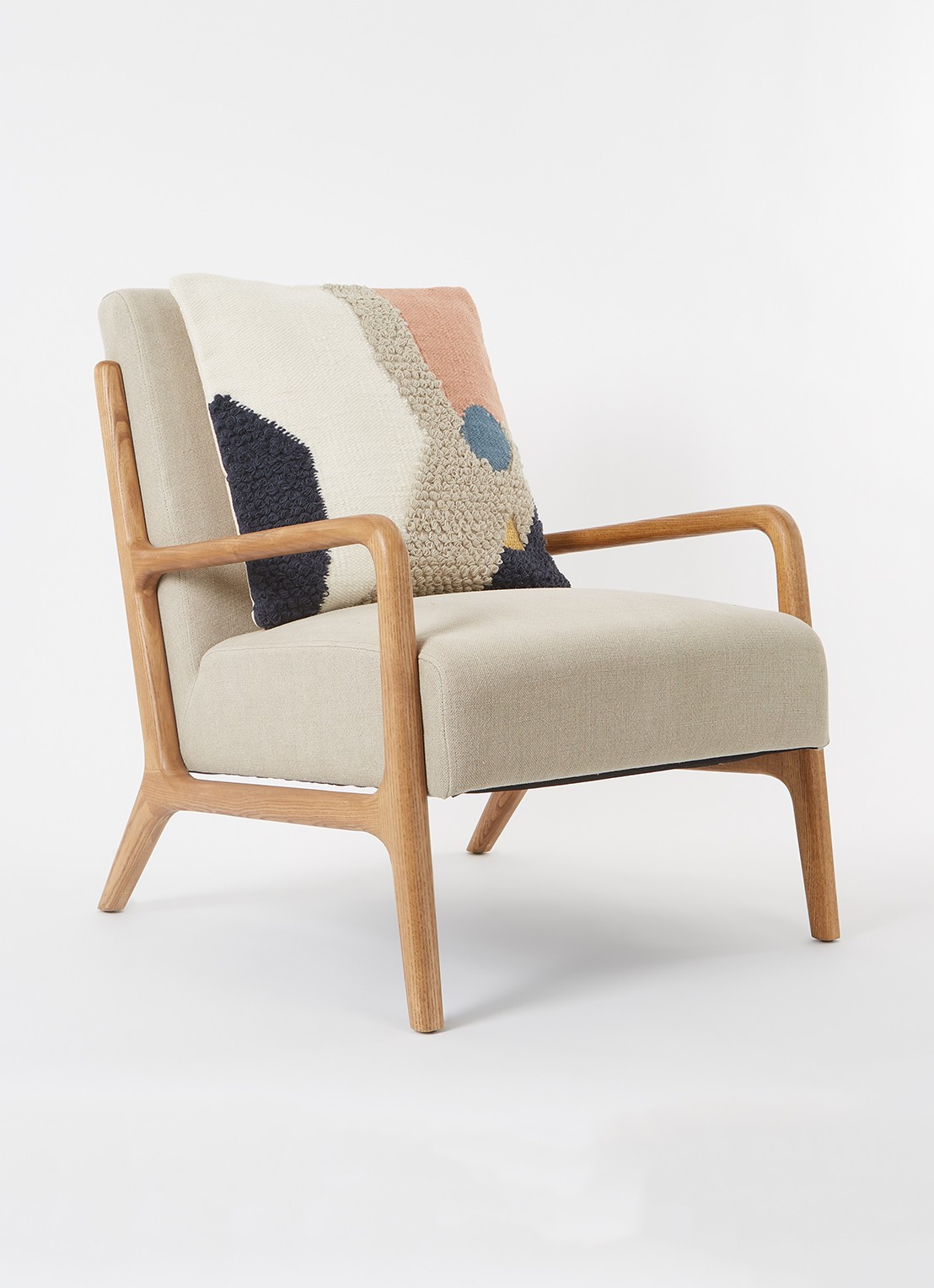 ferm LIVING Loop Landscape sierkussen 50 x 50 cm - voorkant 2 multicolor