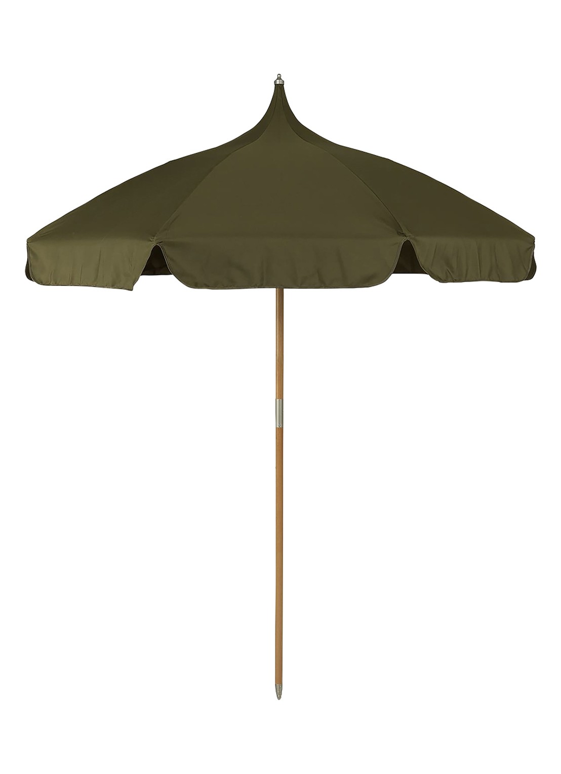 ferm LIVING Lull parasol 200 cm - voorkant 3 legergroen