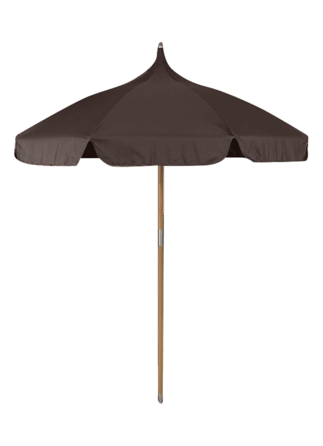 ferm LIVING Lull parasol 225 cm - voorkant chocoladebruin