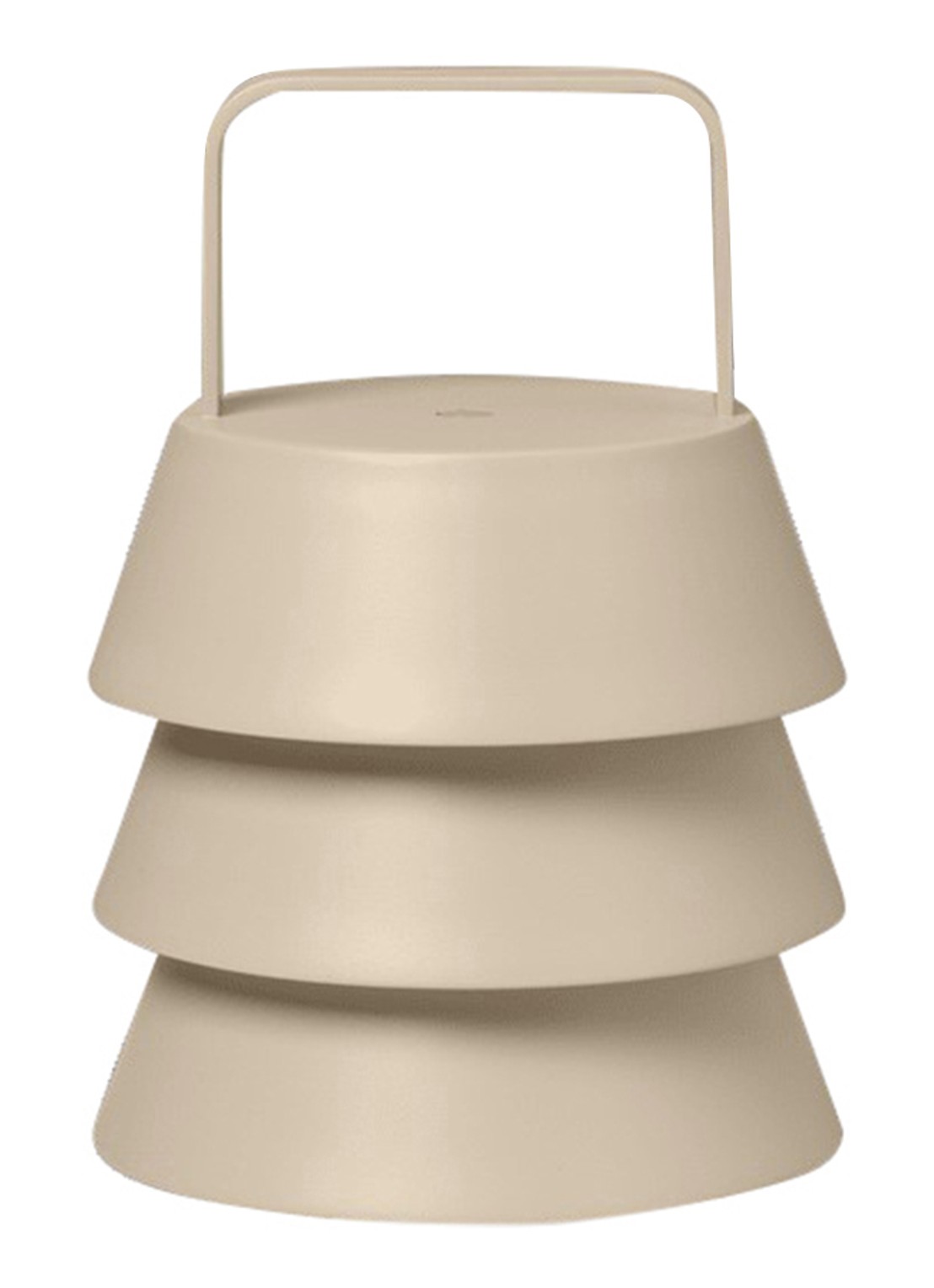 ferm LIVING Luver draagbare tafellamp Ø15 cm - voorkant gebroken wit