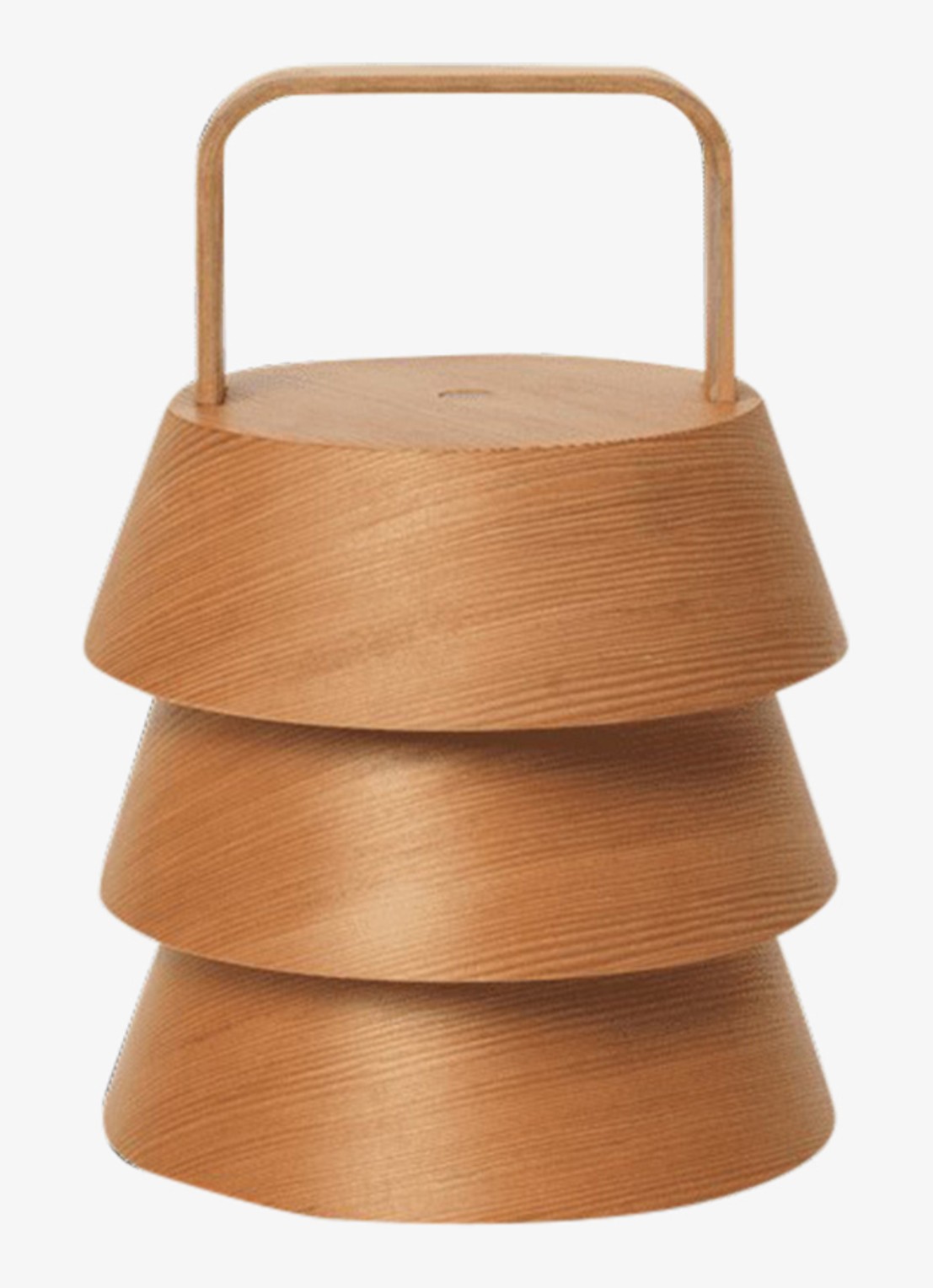 ferm LIVING Luver port lantaarn  - voorkant kastanjebruin