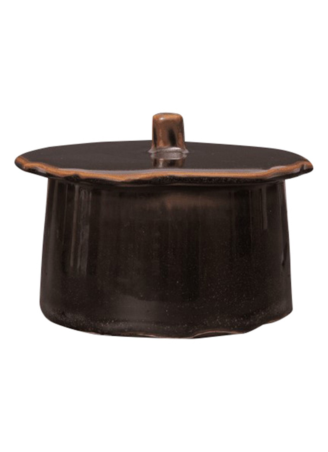 ferm LIVING Marnen voorraadpot 25 cl - voorkant 2 bruin