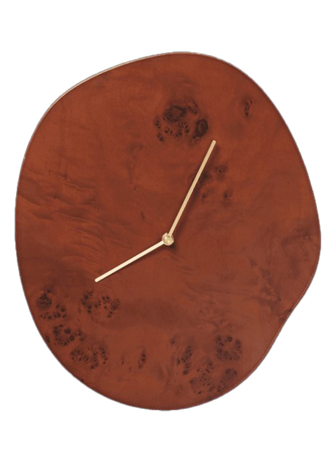 ferm LIVING Melt wandklok - voorkant donkerbruin