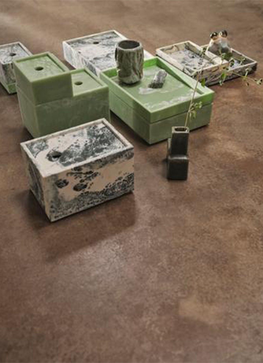 ferm LIVING Mist Box opbergdoos 10 x 15 cm - voorkant 2 grijs